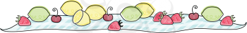 Royalty Free Clipart Image of a Fruit Header