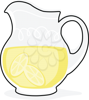 Royalty Free Clipart Image of a Pitcher of Lemonade
