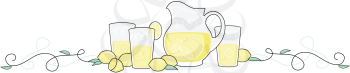 Royalty Free Clipart Image of a Lemonade Banner