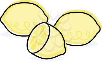 Royalty Free Clipart Image of Lemons
