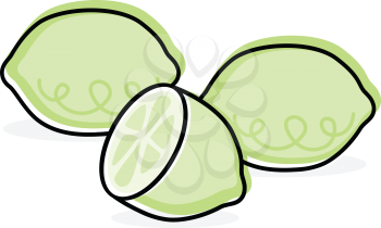Royalty Free Clipart Image of Limes