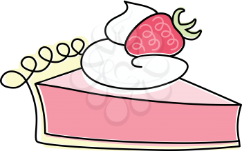Royalty Free Clipart Image of a Strawberry Pie