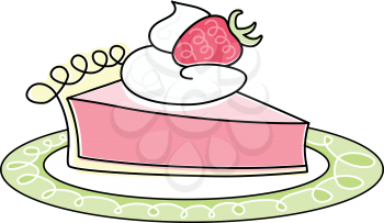 Royalty Free Clipart Image of a Berry Pie