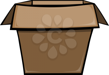 Royalty Free Clipart Image of an Open Box