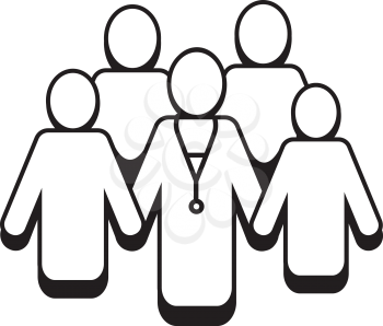 Royalty Free Clipart Image of Medical People