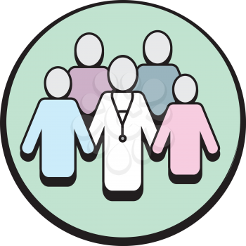 Royalty Free Clipart Image of a Medical Team