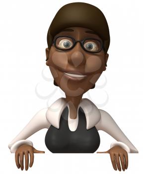 Royalty Free Clipart Image of a Black Woman