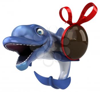 Fun dolphin - 3D Illustration