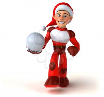 Fun Super Santa Claus - 3D Illustration