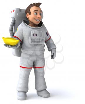 Fun astronaut - 3D Illustration