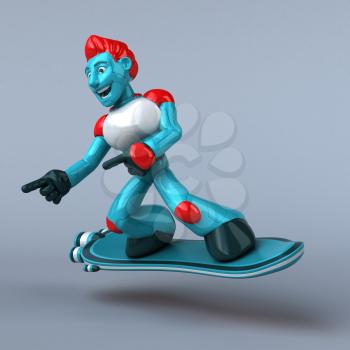 Red robot - 3D Illustration