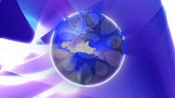 High Definition Background of a Blue and Purple Globe