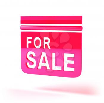 Royalty Free 3d Clipart Image of a For Sale Sign