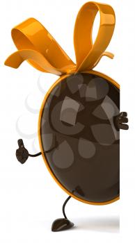 Royalty Free Clipart Image of a Chocolate Egg
