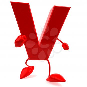 Royalty Free Clipart Image of a V