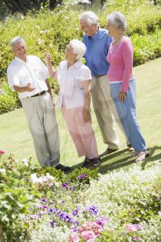 Royalty Free Photo of Seniors in a Garden