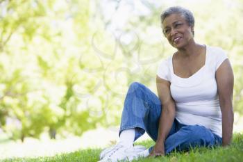 Royalty Free Photo of a Senior Woman in a Park