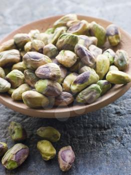 Royalty Free Photo of a Dish of Pistachio Nuts