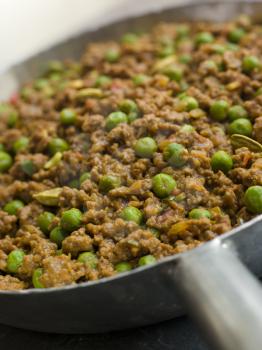 Royalty Free Photo of a Keema Curry and Peas