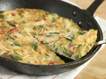 Royalty Free Photo of a Vegetarrian Frittata