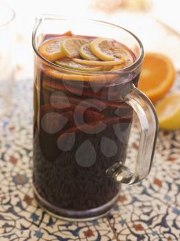 Royalty Free Photo of a Jug of Sangria
