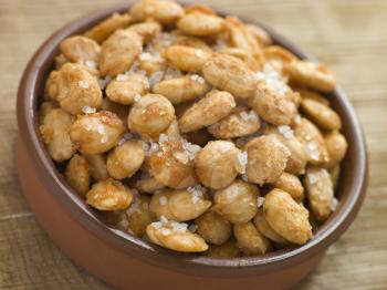 Royalty Free Photo of Spiced and Salted Macadamia Nuts