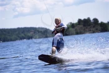 Royalty Free Photo of a Woman on Water Skiis