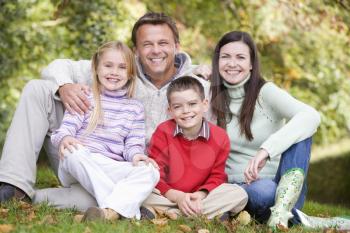 Royalty Free Photo of a Family Portrait Outside