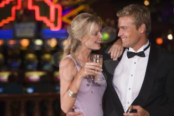Royalty Free Photo of a Couple at a Casino