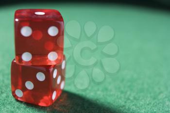 Royalty Free Photo of Dice on a Table
