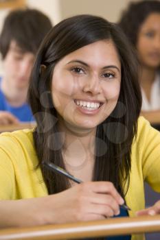 Royalty Free Photo of a Smiling Student in Class