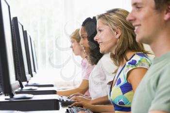 Royalty Free Photo of People at Computers