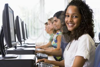 Royalty Free Photo of Computer Class
