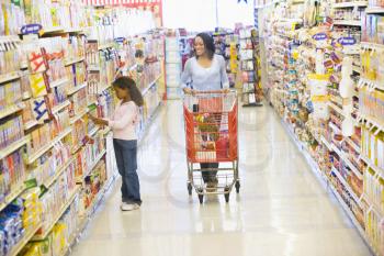 Royalty Free Photo of a Mother and Daughter Shopping