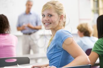 Royalty Free Photo of a Girl in Class