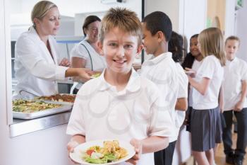 Royalty Free Photo of Children in a Cafeteria