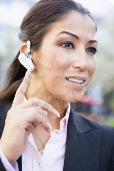 Royalty Free Photo of a Woman With a Headset