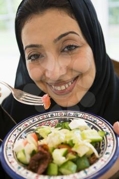 Royalty Free Photo of a Woman With Salad