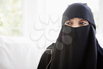 Royalty Free Photo of a Woman Wearing a Veil