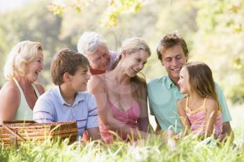 Royalty Free Photo of a Family on a Picnic