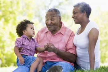 Royalty Free Photo of a Couple With Their Grandson