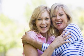 Royalty Free Photo of Two Women Hugging