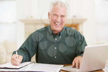 Royalty Free Photo of a Man Doing Paperwork