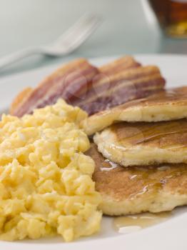 Royalty Free Photo of Bacon, Eggs and Pancakes