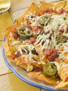 Royalty Free Photo of a Plate of Nachos
