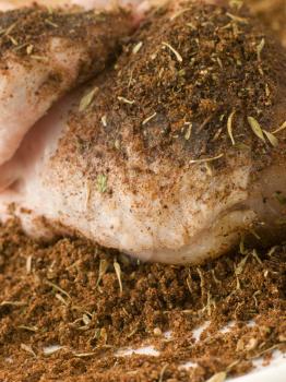 Royalty Free Photo of a Chicken Breast With Jerk Seasoning