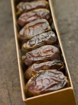 Royalty Free Photo of a Box of Dried Dates