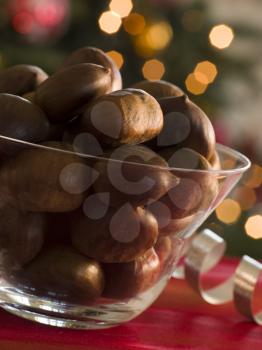 Royalty Free Photo of a Bowl of Chestnuts
