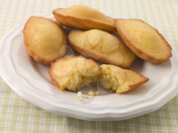 Royalty Free Photo of a Plate of Madeleines