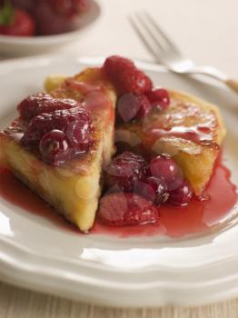 Royalty Free Photo of Pain Perdu With Berry Syrup